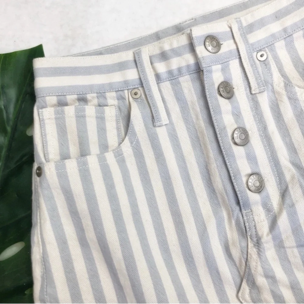 Madewell Striped Denim A-Line Skirt Size 25 EUC (0158) - Picture 4 of 7